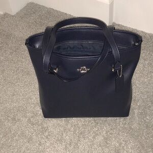 Navy Blue Coach Tote